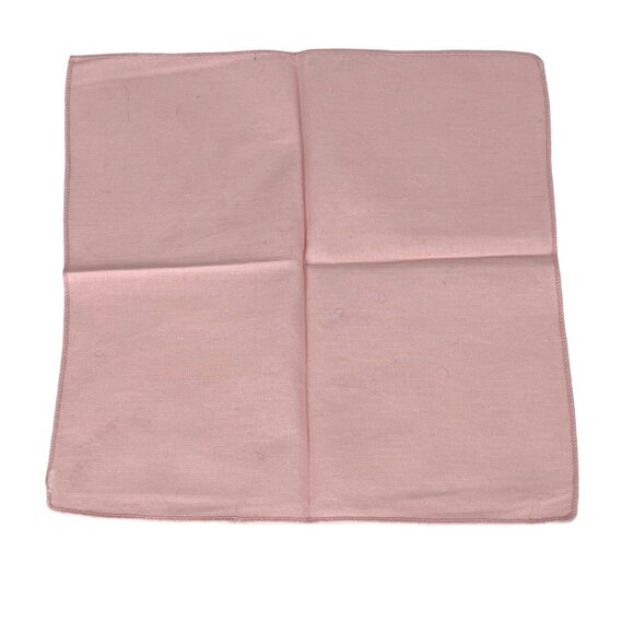 Vintage Set of 4 Pink Linen Cocktail Luncheon Napkins - Picture 4 of 8